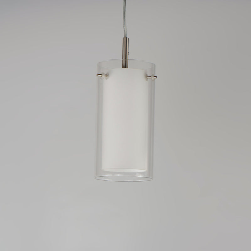 Duo LED Mini Pendant in Satin Nickel