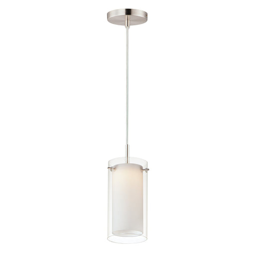 Duo LED Mini Pendant in Satin Nickel
