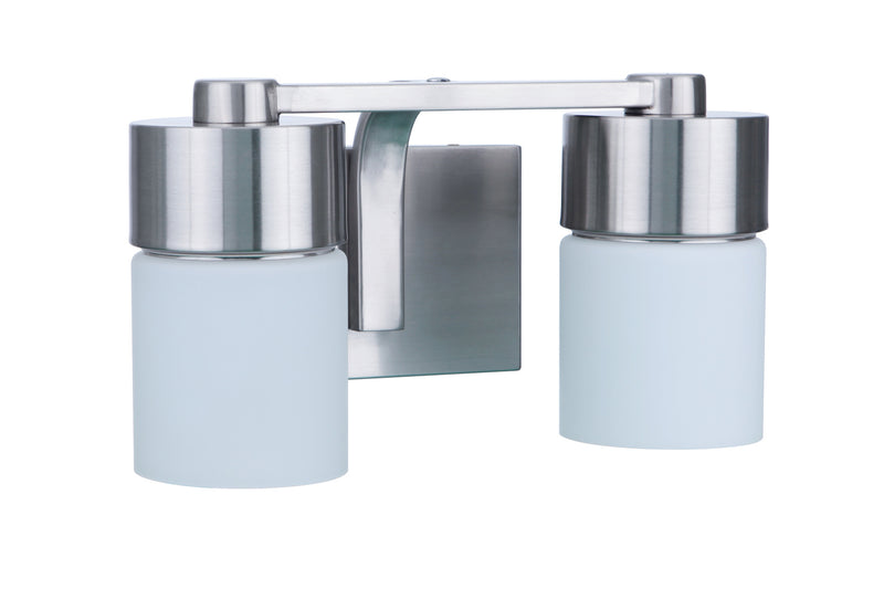 District 2 Light 13.5" Vanity in Brushed Polished Nickel