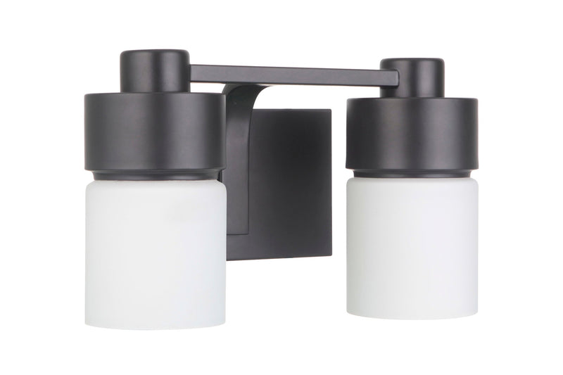 District 2 Light 13.5" Vanity in Flat Black