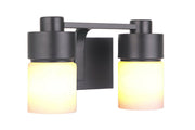 District 2 Light 13.5" Vanity in Flat Black