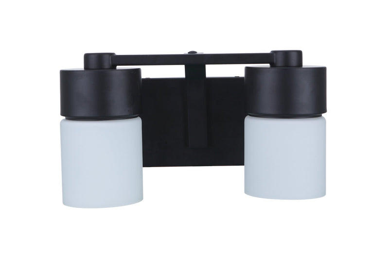 District 2 Light 13.5" Vanity in Flat Black
