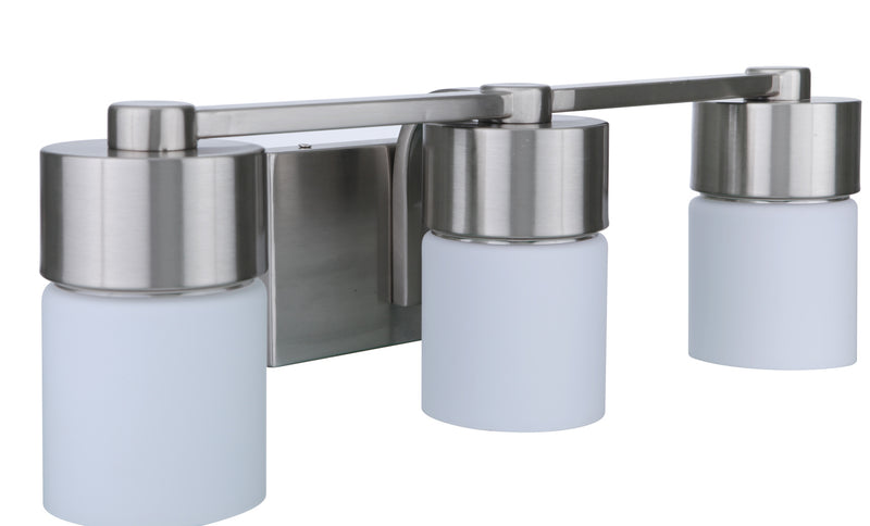 District 3 Light 22.25" Vanity in Brushed Polished Nickel
