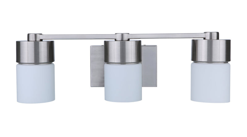 District 3 Light 22.25" Vanity in Brushed Polished Nickel
