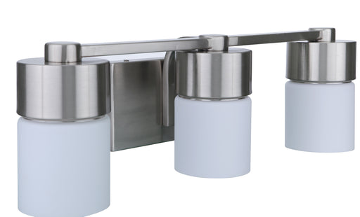 District 3 Light 22.25" Vanity in Brushed Polished Nickel