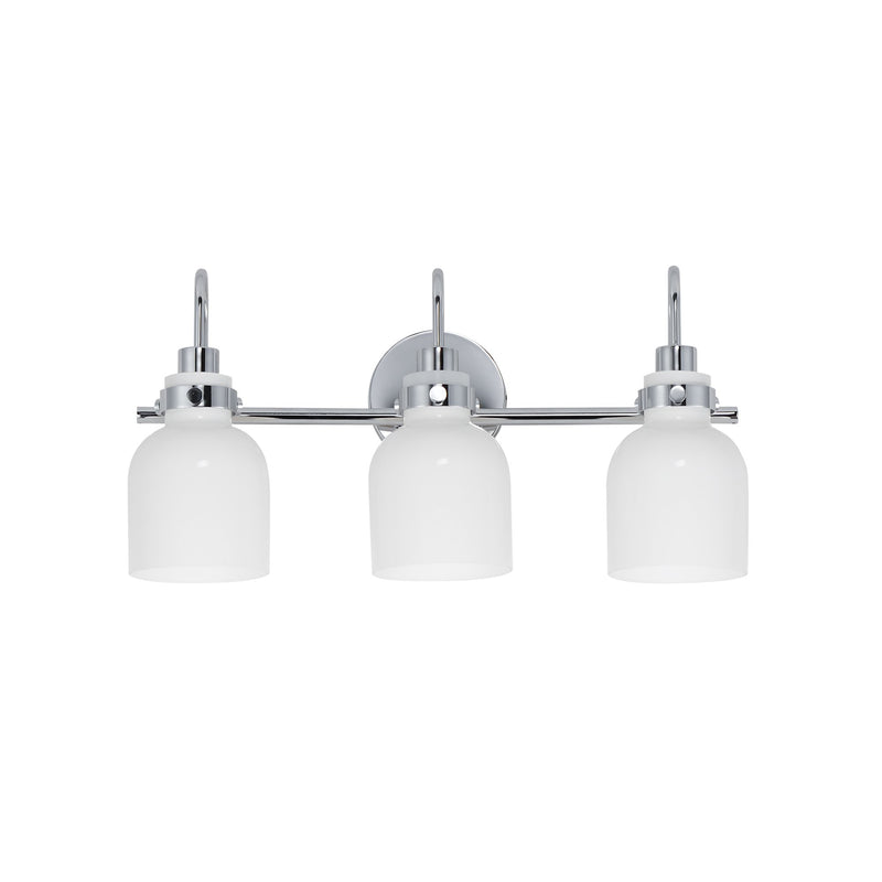 Milk 3 Light Bath Vanity in Polished Chrome