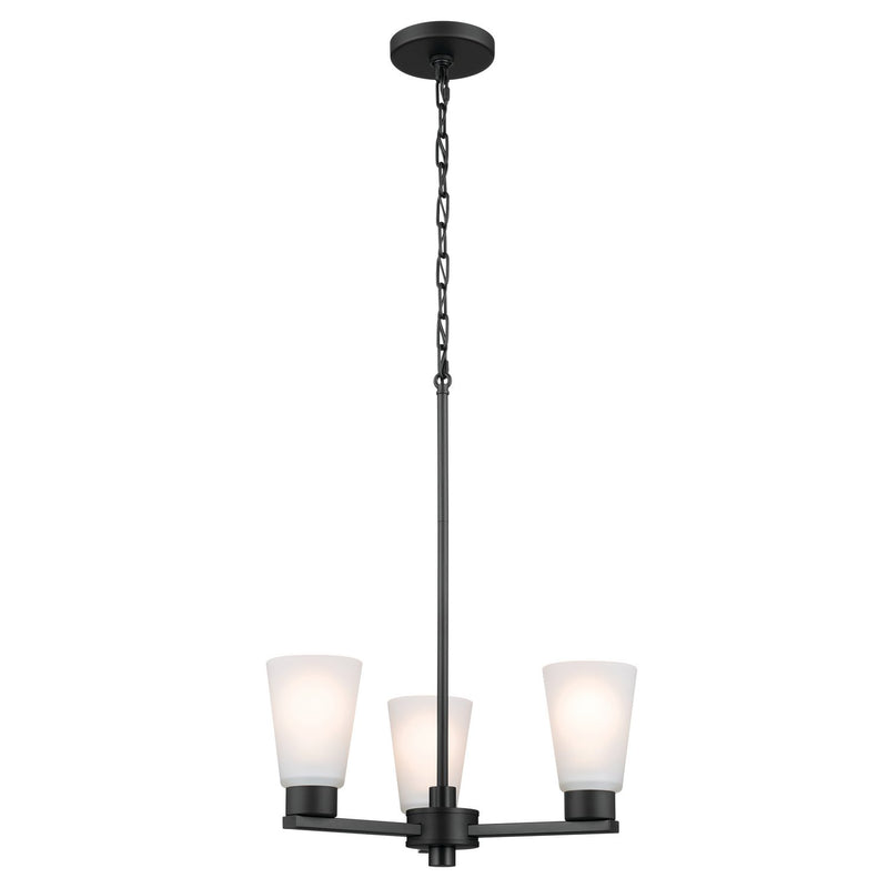 Stamos 3-Light Chandelier in Black