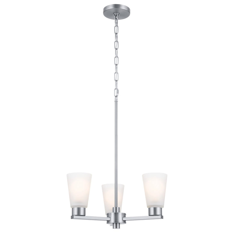 Stamos 3-Light Chandelier in Brushed Nickel