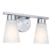 Stamos 2-Light Bath Vanity Light in Brushed Nickel