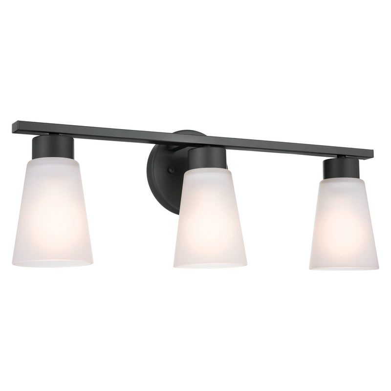 Stamos 3-Light Bath Vanity Light in Black