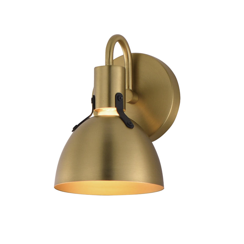 Dusk 1 Light Wall Sconce in Satin Brass