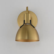 Dusk 1 Light Wall Sconce in Satin Brass