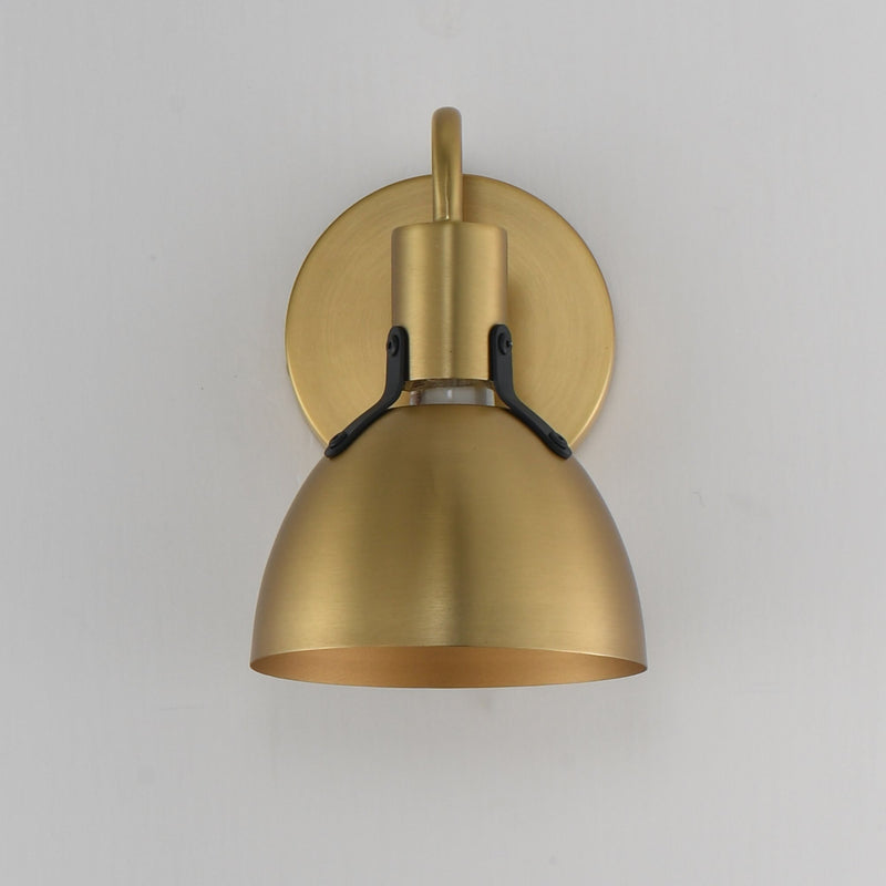 Dusk 1 Light Wall Sconce in Satin Brass