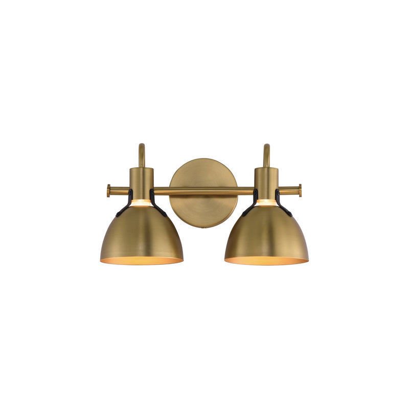 Dusk 2 Light Bath Vanity in Satin Brass
