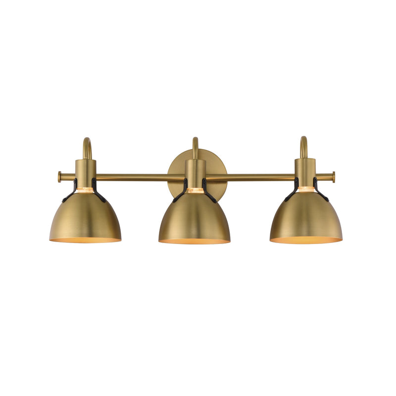 Dusk 3 Light Bath Vanity in Satin Brass