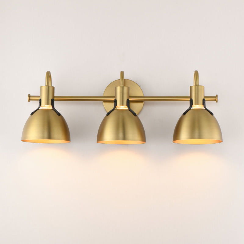 Dusk 3 Light Bath Vanity in Satin Brass