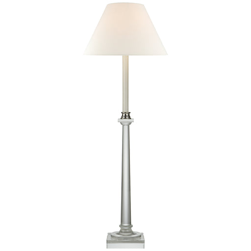 Swedish Column One Light Buffet Lamp in Crystal