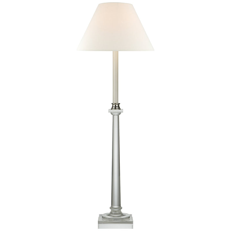 Swedish Column Buffet Table Lamp in Crystal
