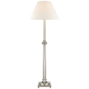Swedish Column Buffet Table Lamp in Polished Nickel