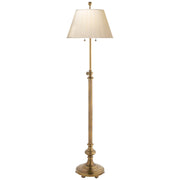 Overseas Adjustable 2-Light Floor Lamp in Antique-Burnished Brass