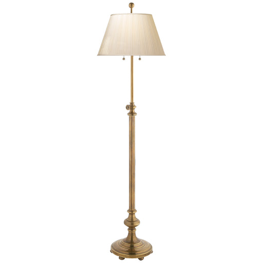 Overseas Two Light Floor Lamp in Antique-Burnished Brass
