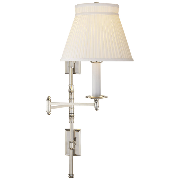 Dorchester3 One Light Swing Arm Wall Sconce in Polished Nickel