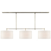 Bryant Large 3-Light Billiard Linear Pendant in Antique Nickel