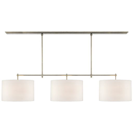Bryant Large 3-Light Billiard Linear Pendant in Antique Nickel
