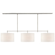 Bryant Large 3-Light Billiard Linear Pendant in Polished Nickel