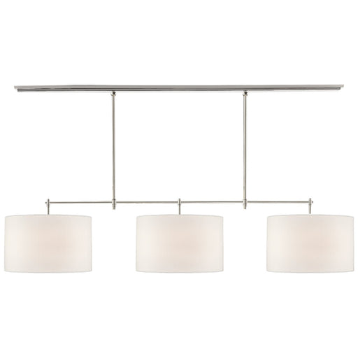 Bryant Large 3-Light Billiard Linear Pendant in Polished Nickel