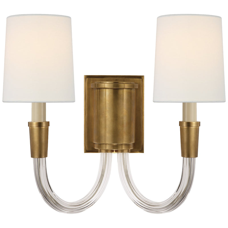 Vivian 2-Light Wall Sconce in Hand-Rubbed Antique Brass