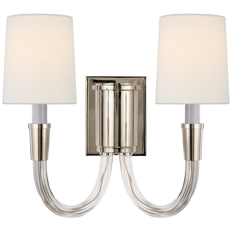 Vivian 2-Light Wall Sconce in Polished Nickel