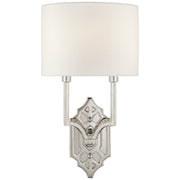 Silhouette Fretwork 2-Light Wall Sconce in Polished Nickel
