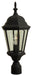 Straight Glass 1-Light Post Mount in Textured Matte Black