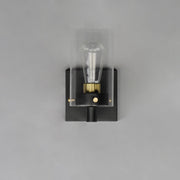 Pinn 1 Light Wall Sconce in Black / Satin Brass