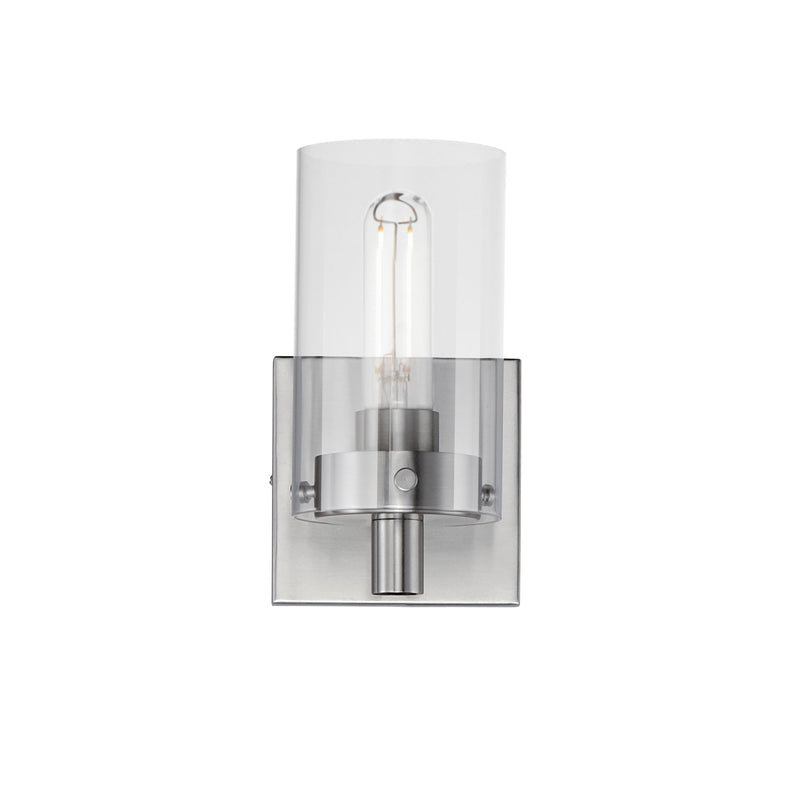 Pinn 1 Light Wall Sconce in Satin Nickel