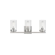 Pinn 3 Light Bath Vanity in Satin Nickel