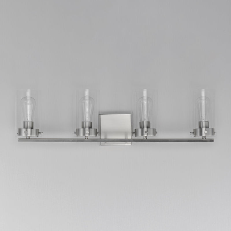 Pinn 4 Light Bath Vanity in Satin Nickel