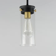 Pinn Mini Pendant in Black / Satin Brass