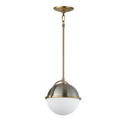 Duke 10" Pendant in Satin Nickel / Satin Brass