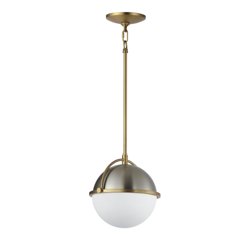 Duke 10" Pendant in Satin Nickel / Satin Brass