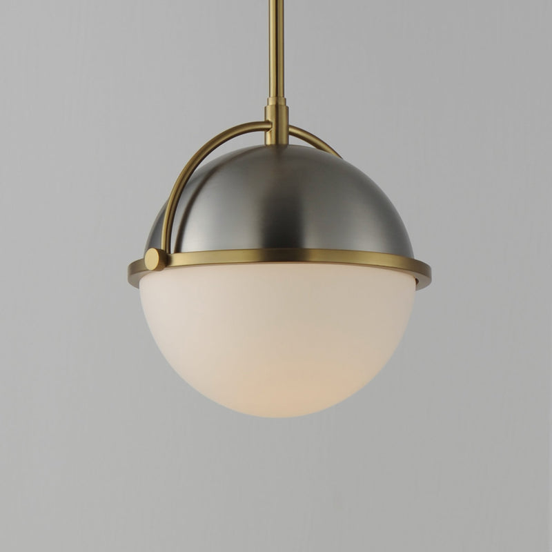 Duke 10" Pendant in Satin Nickel / Satin Brass