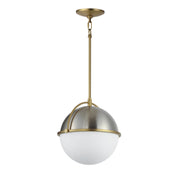 Duke 12" Pendant in Satin Nickel / Satin Brass