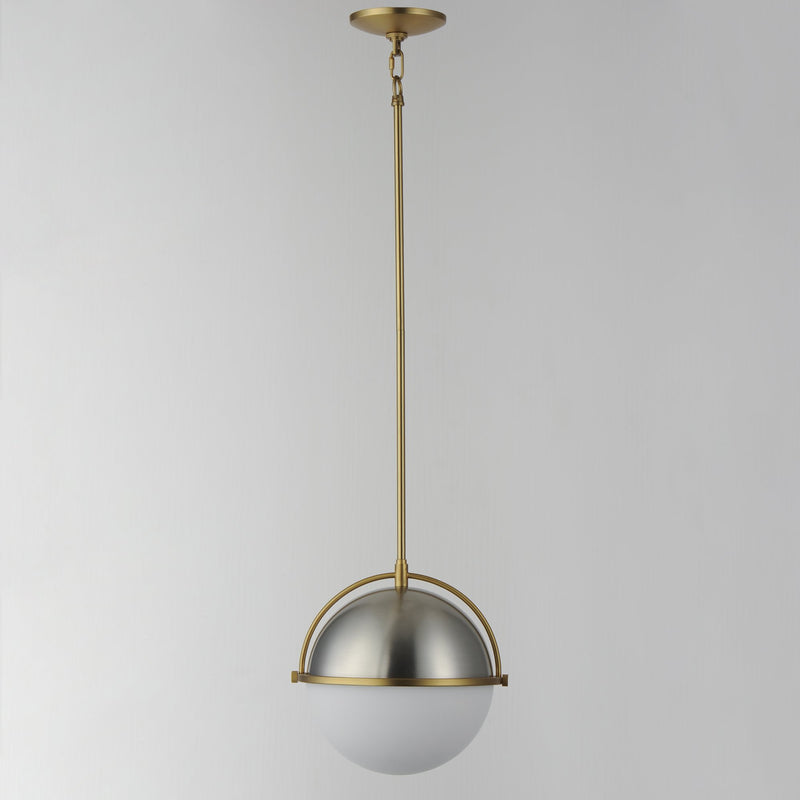 Duke 12" Pendant in Satin Nickel / Satin Brass