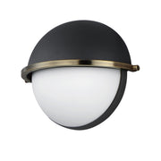 Duke Half Sconce in Black / Weathered Brass
