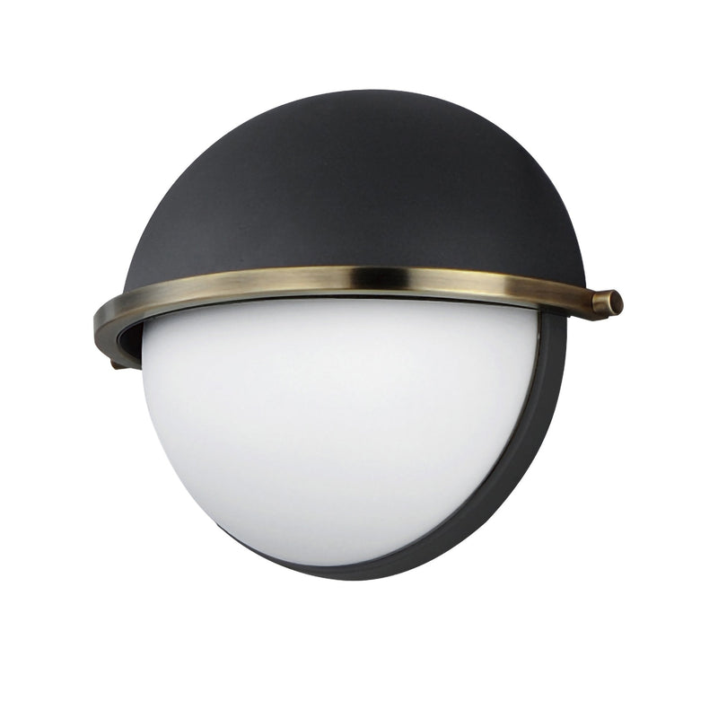 Duke Half Sconce in Black / Weathered Brass