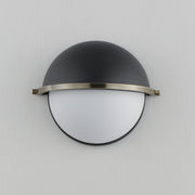 Duke Half Sconce in Black / Weathered Brass