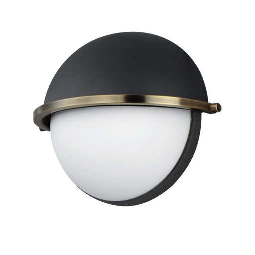 Duke Half Sconce in Black / Weathered Brass