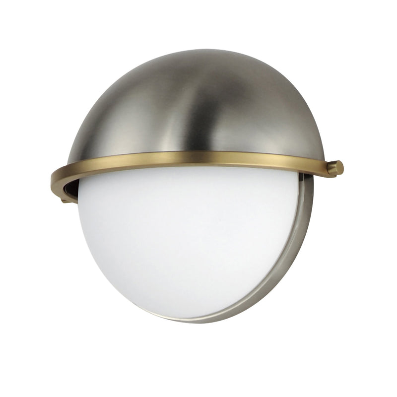 Duke Half Sconce in Satin Nickel / Satin Brass