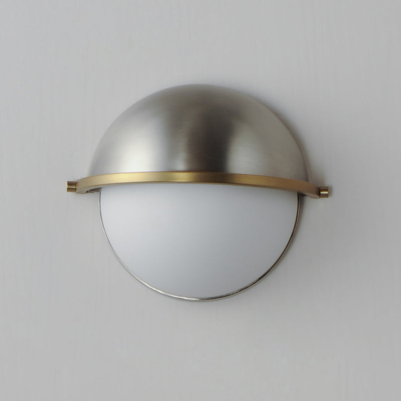 Duke Half Sconce in Satin Nickel / Satin Brass